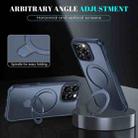 For iPhone 14 Pro Max Skin Feel Magnetic Holder MagSafe Phone Case(Royal Blue) - 3