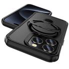 For iPhone 14 Pro Max Skin Feel Magnetic Holder MagSafe Phone Case(Black) - 2
