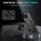 For iPhone 14 Pro Max Skin Feel Magnetic Holder MagSafe Phone Case(Black) - 3