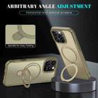 For iPhone 14 Pro Max Skin Feel Magnetic Holder MagSafe Phone Case(Khaki) - 3