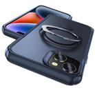For iPhone 14 / 13 Skin Feel Magnetic Holder MagSafe Phone Case(Royal Blue) - 2