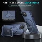For iPhone 14 / 13 Skin Feel Magnetic Holder MagSafe Phone Case(Royal Blue) - 3