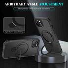 For iPhone 14 / 13 Skin Feel Magnetic Holder MagSafe Phone Case(Black) - 3