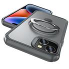 For iPhone 14 / 13 Skin Feel Magnetic Holder MagSafe Phone Case(Grey) - 2