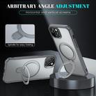 For iPhone 14 / 13 Skin Feel Magnetic Holder MagSafe Phone Case(Grey) - 3