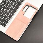 For ZTE nubia Flip2 Skin-feeling Half-split Card Slot Folding Phone Case(Pink) - 2