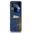 For ZTE nubia Flip2 Skin-feeling Half-split Card Slot Folding Phone Case(Blue) - 3