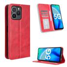 For Fossibot S1 5G Magnetic Buckle Retro Texture Leather Phone Case(Red) - 1