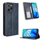 For Fossibot S1 5G Magnetic Buckle Retro Texture Leather Phone Case(Blue) - 1