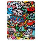 For OnePlus Pad 2 Custer Painted 3-Fold Holder Smart Leather Tablet Case(Graffiti) - 2