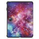 For OnePlus Pad 2 Custer Painted 3-Fold Holder Smart Leather Tablet Case(Nebula Starry) - 3