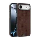 For iPhone 17 Air ABEEL Ruyi Pattern 6D Micro Relief MagSafe Leather Phone Case(Brown) - 1