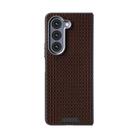 For Samsung Galaxy Z Fold5 5G ABEEL Ruyi Pattern 6D Micro Relief MagSafe Leather Phone Case(Brown) - 2