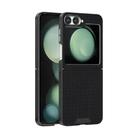 For Samsung Galaxy Z Flip5 5G ABEEL Ruyi Pattern 6D Micro Relief MagSafe Leather Phone Case(Black) - 1