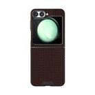 For Samsung Galaxy Z Flip5 5G ABEEL Ruyi Pattern 6D Micro Relief MagSafe Leather Phone Case(Brown) - 2