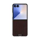 For Samsung Galaxy Z Flip7 5G ABEEL Ruyi Pattern 6D Micro Relief MagSafe Leather Phone Case(Brown) - 2