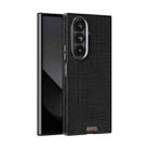 For Samsung Galaxy Z Fold7 5G ABEEL Ruyi Pattern 6D Micro Relief MagSafe Leather Phone Case(Black) - 1