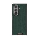 For Samsung Galaxy Z Fold7 5G ABEEL Ruyi Pattern 6D Micro Relief MagSafe Leather Phone Case(Green) - 2