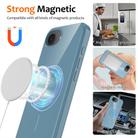 For iPhone 16e Glossy TPU Shockproof MagSafe Phone Case with Lanyard(Blue) - 2