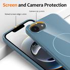 For iPhone 16e Glossy TPU Shockproof MagSafe Phone Case with Lanyard(Blue) - 3