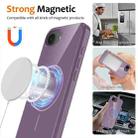 For iPhone 16e Glossy TPU Shockproof MagSafe Phone Case with Lanyard(Purple) - 2