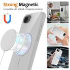 For iPhone 16e Glossy TPU Shockproof MagSafe Phone Case with Lanyard(White) - 2