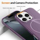 For iPhone 16 Pro Max Glossy TPU Shockproof MagSafe Phone Case with Lanyard(Purple) - 3