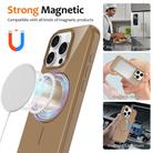 For iPhone 16 Pro Max Glossy TPU Shockproof MagSafe Phone Case with Lanyard(Gold) - 2