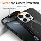 For iPhone 16 Pro Max Glossy TPU Shockproof MagSafe Phone Case with Lanyard(Black) - 3