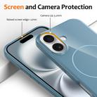 For iPhone 16 Plus Glossy TPU Shockproof MagSafe Phone Case with Lanyard(Blue) - 3
