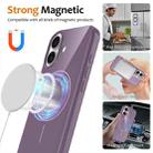 For iPhone 16 Plus Glossy TPU Shockproof MagSafe Phone Case with Lanyard(Purple) - 2