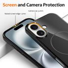 For iPhone 16 Plus Glossy TPU Shockproof MagSafe Phone Case with Lanyard(Black) - 3
