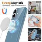 For iPhone 16 Glossy TPU Shockproof MagSafe Phone Case with Lanyard(Blue) - 2