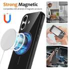 For iPhone 16 Glossy TPU Shockproof MagSafe Phone Case with Lanyard(Black) - 2
