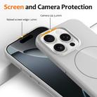 For iPhone 15 Pro Max Glossy TPU Shockproof MagSafe Phone Case with Lanyard(White) - 3