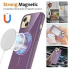 For iPhone 15 Plus Glossy TPU Shockproof MagSafe Phone Case with Lanyard(Purple) - 2