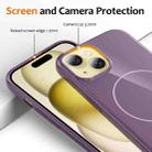 For iPhone 15 Plus Glossy TPU Shockproof MagSafe Phone Case with Lanyard(Purple) - 3