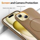 For iPhone 15 Glossy TPU Shockproof MagSafe Phone Case with Lanyard(Gold) - 3