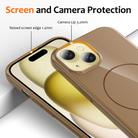 For iPhone 14 Plus Glossy TPU Shockproof MagSafe Phone Case with Lanyard(Gold) - 3