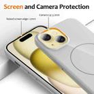 For iPhone 14 Glossy TPU Shockproof MagSafe Phone Case with Lanyard(White) - 3