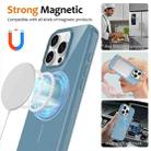For iPhone 14 Pro Glossy TPU Shockproof MagSafe Phone Case with Lanyard(Blue) - 2