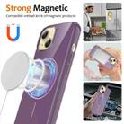 For iPhone 13 Glossy TPU Shockproof MagSafe Phone Case with Lanyard(Purple) - 2