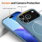 For iPhone 17 Pro Max Glossy TPU Shockproof MagSafe Phone Case with Lanyard(Blue) - 3