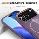 For iPhone 17 Pro Max Glossy TPU Shockproof MagSafe Phone Case with Lanyard(Purple) - 3