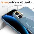 For iPhone 17 Glossy TPU Shockproof MagSafe Phone Case with Lanyard(Blue) - 3