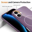 For iPhone 17 Glossy TPU Shockproof MagSafe Phone Case with Lanyard(Purple) - 3