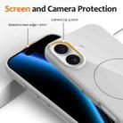 For iPhone 17 Glossy TPU Shockproof MagSafe Phone Case with Lanyard(White) - 3