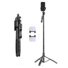 Lenovo Thinkplus H18L Premium Edition Aluminum Alloy Bluetooth Selfie Stick with Dual Fill Lights, 1.8m(Black) - 1