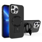 For iPhone 13 Pro Y-shape Holder MagSafe Rugged Shockproof Phone Case(Black) - 1