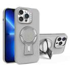 For iPhone 13 Pro Y-shape Holder MagSafe Rugged Shockproof Phone Case(Grey) - 1